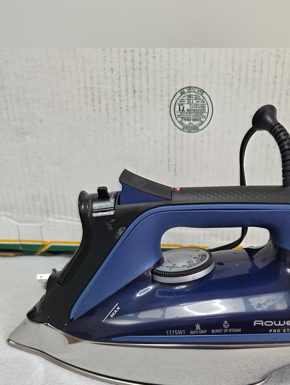 Rowenta Pro Steam Electric Steam Iron DW5280 1775W Blue Made In France